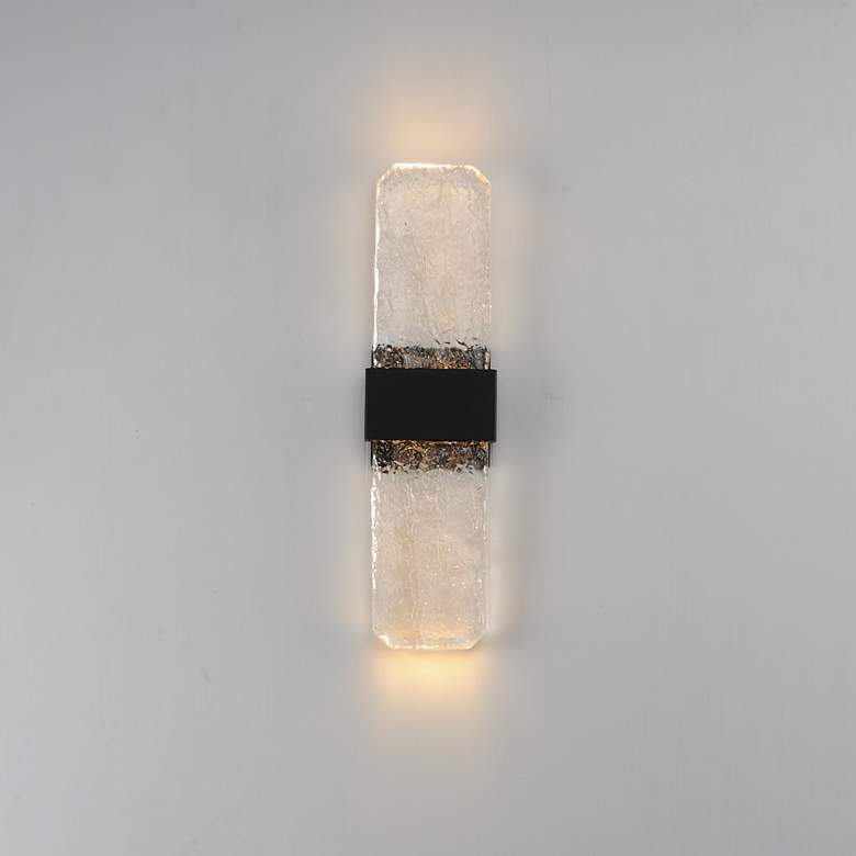 Image 3 ET2 Rune 19" High Black LED Outdoor Wall Light more views