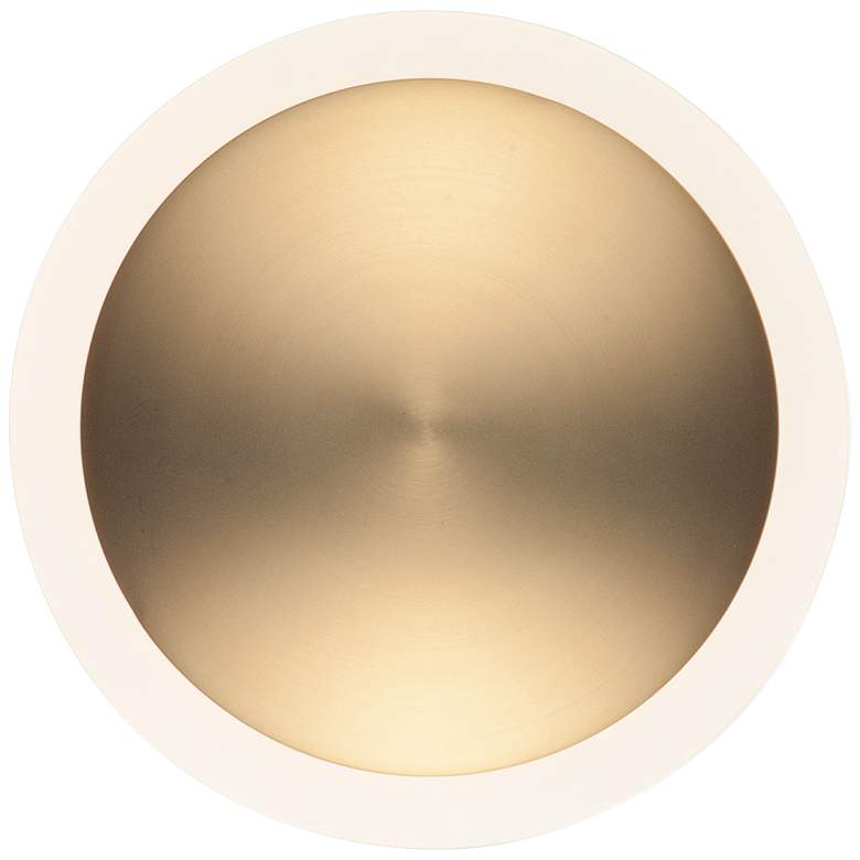 Image 1 ET2 Saucer 7 inch High Gold LED Wall Sconce
