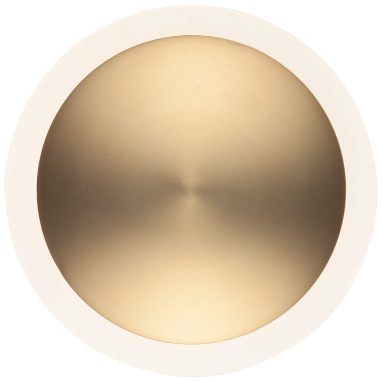 Image 1 ET2 Saucer 7" High Gold LED Wall Sconce