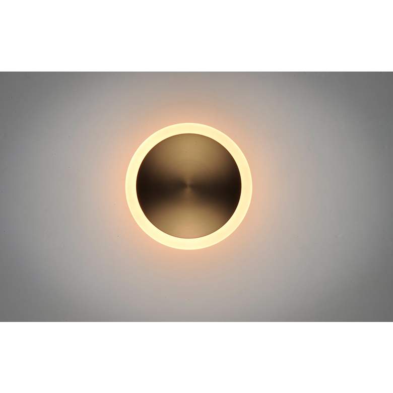 Image 4 ET2 Saucer 7" High Gold LED Wall Sconce more views