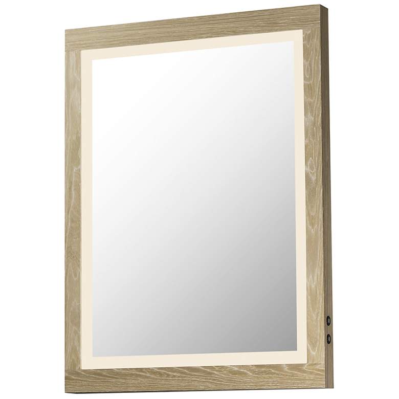 Image 1 ET2 Sawyer 24" x 32" Oak Framed LED Mirror