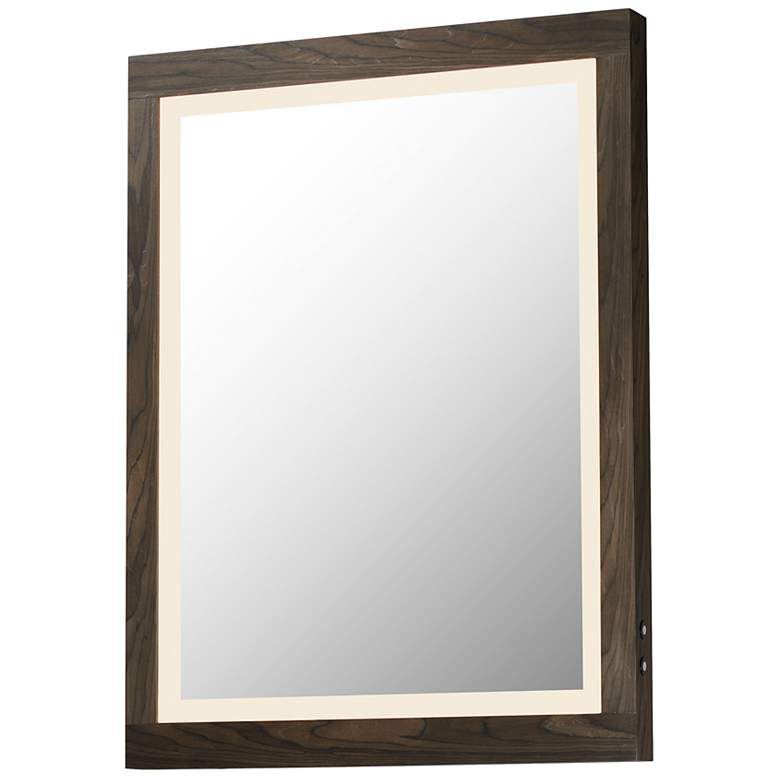 Image 1 ET2 Sawyer 24" x 32" Walnut Framed LED Mirror