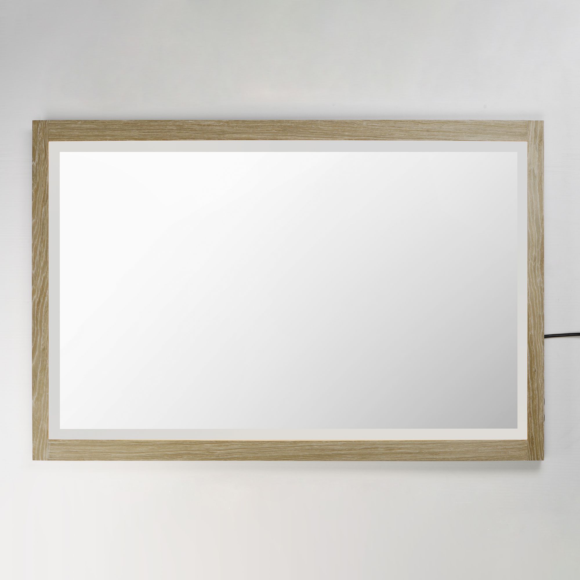 Image 2 ET2 Sawyer 48" x 32" Oak Framed LED Mirror more views
