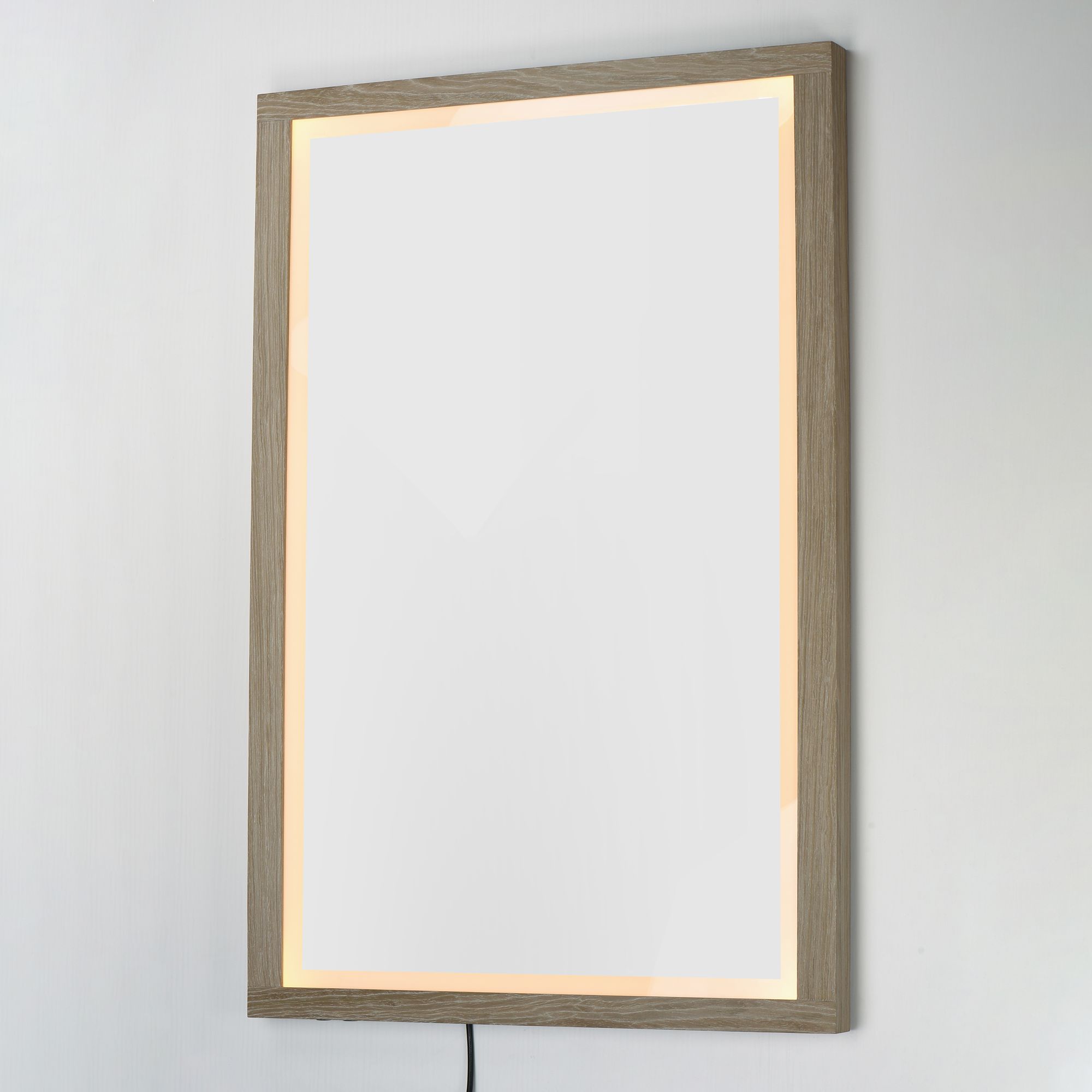 Image 3 ET2 Sawyer 48" x 32" Oak Framed LED Mirror more views