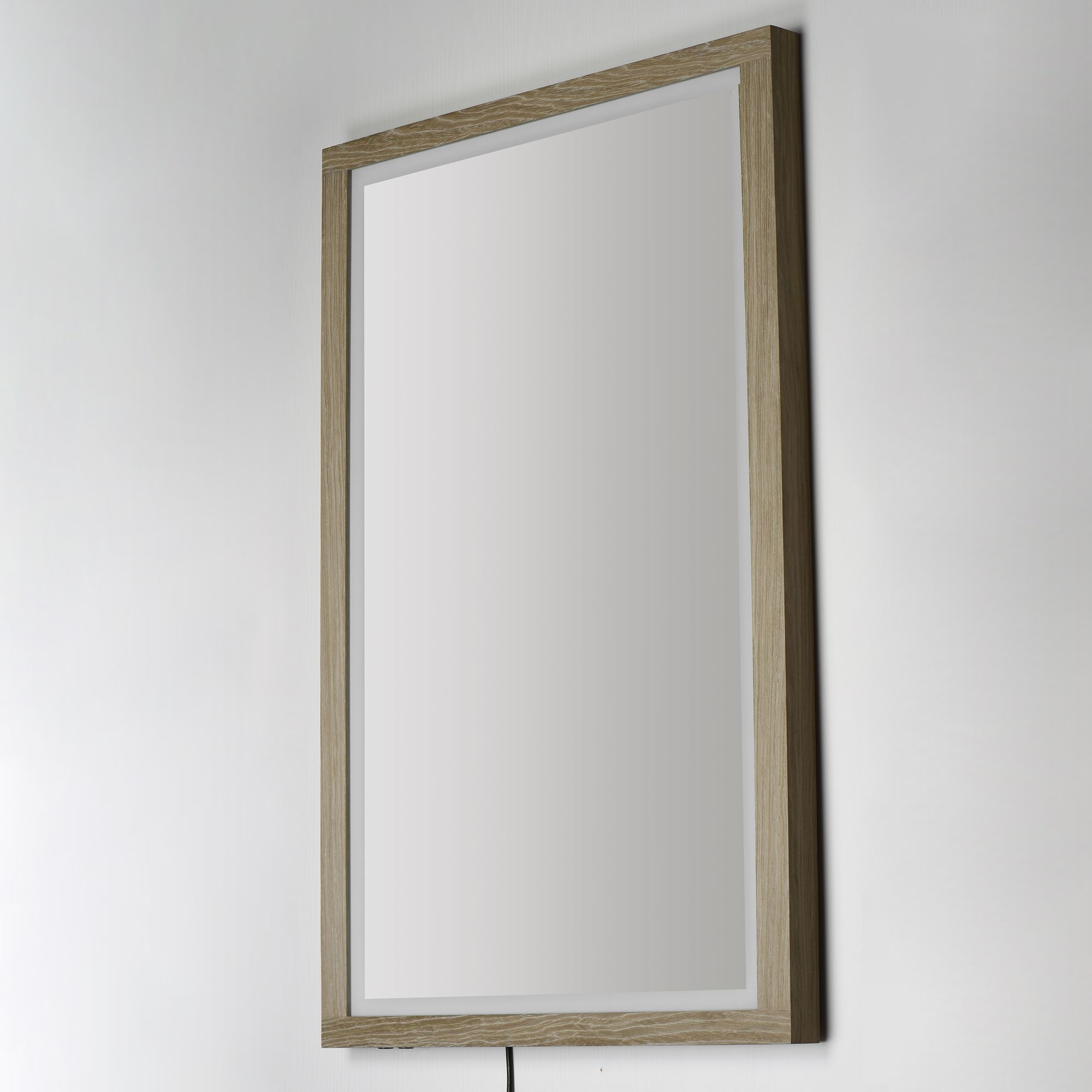 Image 4 ET2 Sawyer 48" x 32" Oak Framed LED Mirror more views