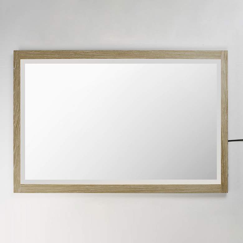 Image 2 ET2 Sawyer 48" x 32" Oak Framed LED Mirror more views