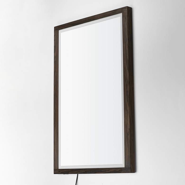 Image 4 ET2 Sawyer 48" x 32" Walnut Framed LED Mirror more views