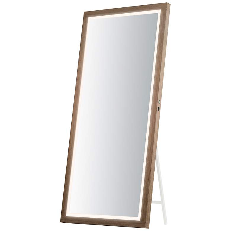 Image 1 ET2 Sawyer 68" x 32" Oak Framed LED Mirror