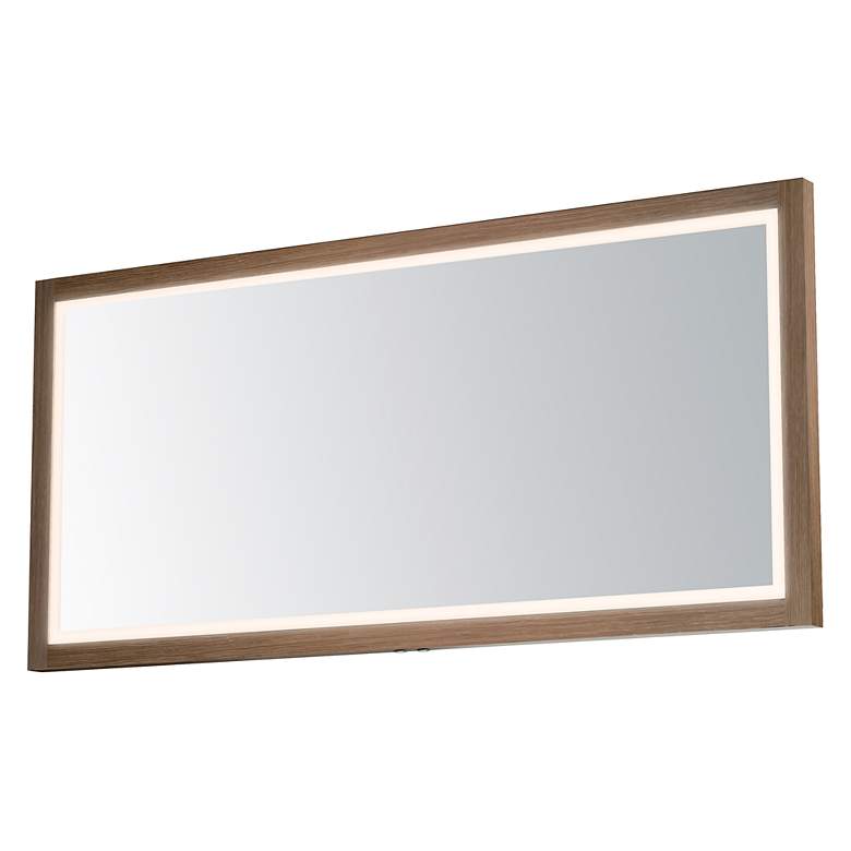 Image 4 ET2 Sawyer 68" x 32" Oak Framed LED Mirror more views