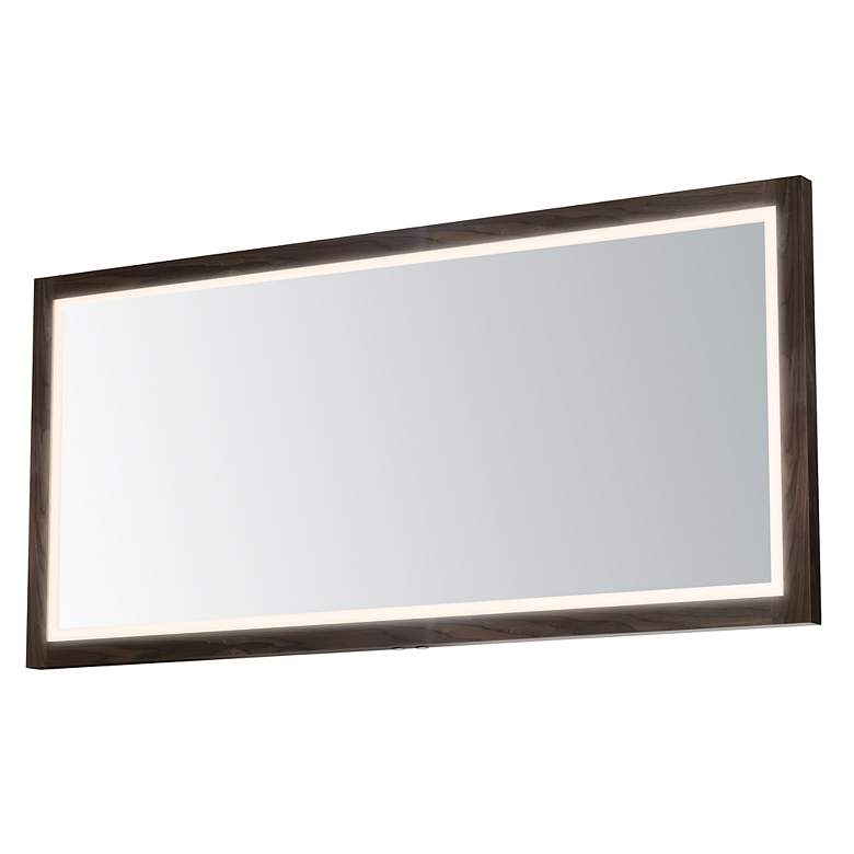 Image 3 ET2 Sawyer 68 "x 32" Walnut Framed LED Mirror more views