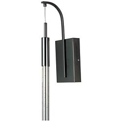 ET2 Scepter 19" High Black Chrome LED Wall Sconce
