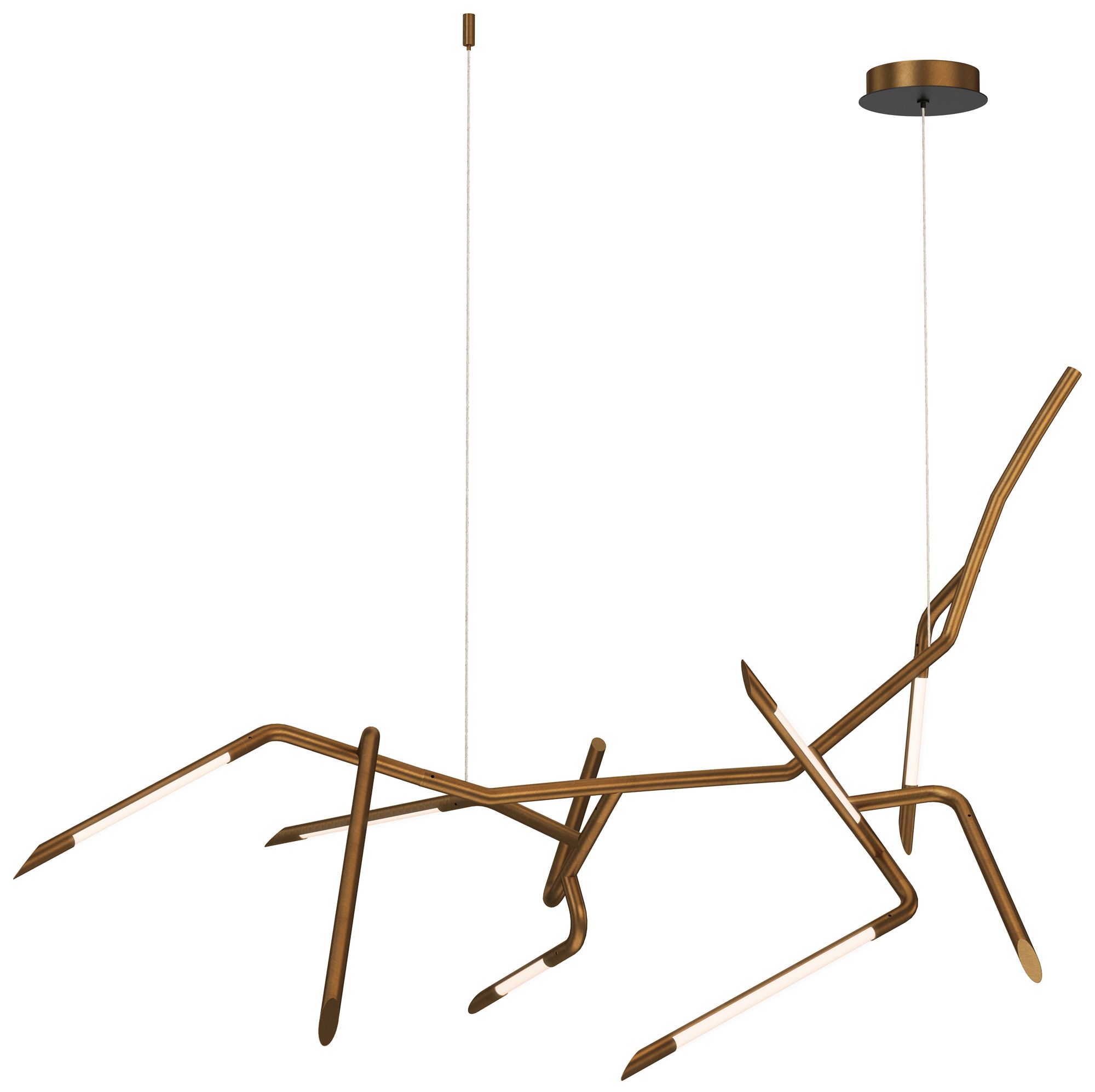 ET2 Scion 50" Weathered Brass LED Pendant