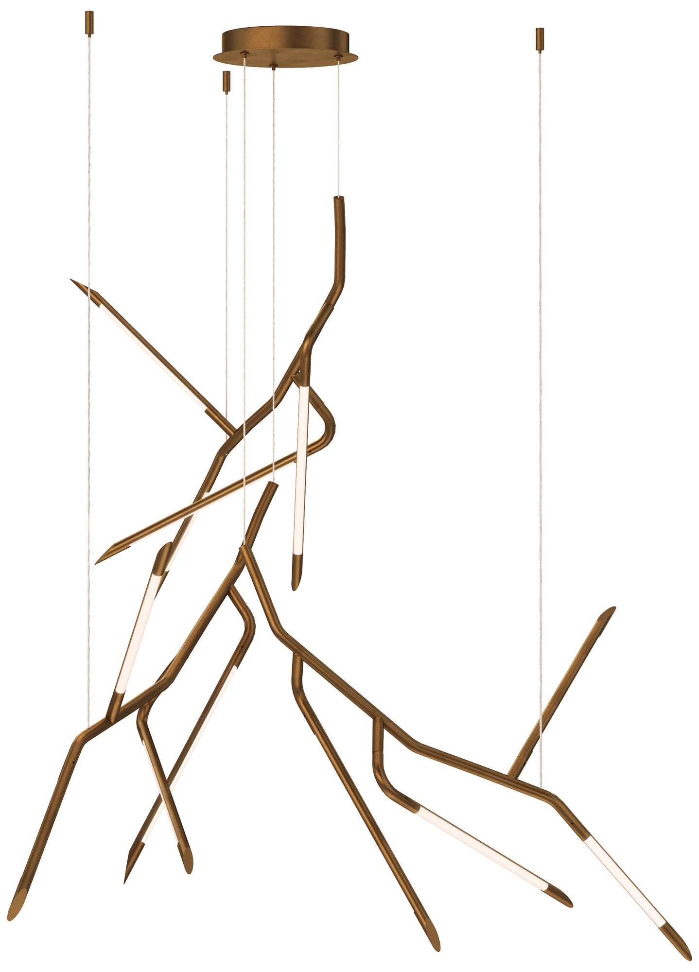 ET2 Scion 53" Weathered Brass 3-Light LED Pendant