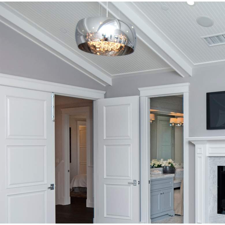 Image 4 ET2 Sense 19 3/4" Wide Polished Chrome Pendant Light more views