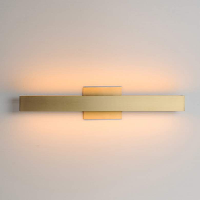 Image 4 ET2 SideLine 5CCT 24" Wide Satin Brass LED Bath Vanity more views