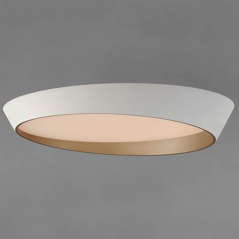 Image 2 ET2 Slant 31 1/2" Wide Matte White LED Ceiling Light more views