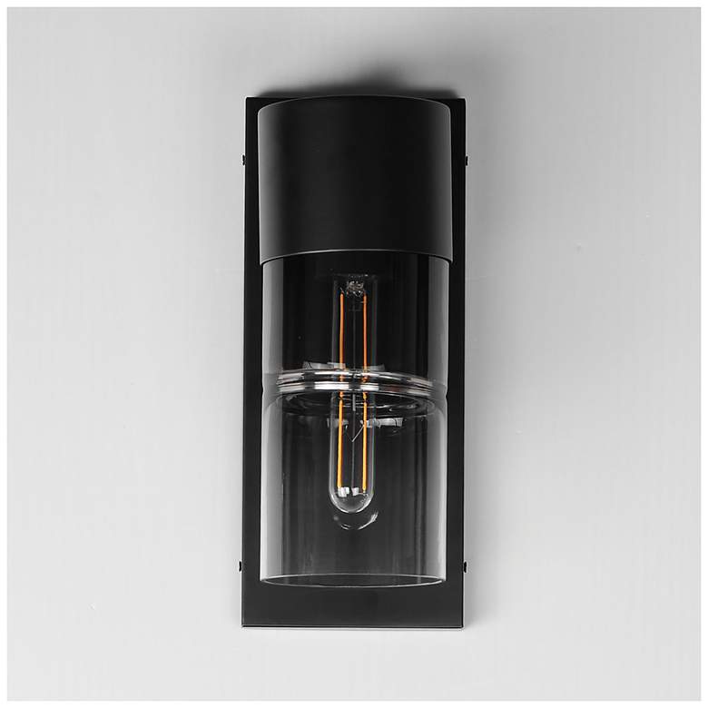 Image 2 ET2 Smokestack 13 3/4" High Black Small LED Outdoor Wall Sconce more views