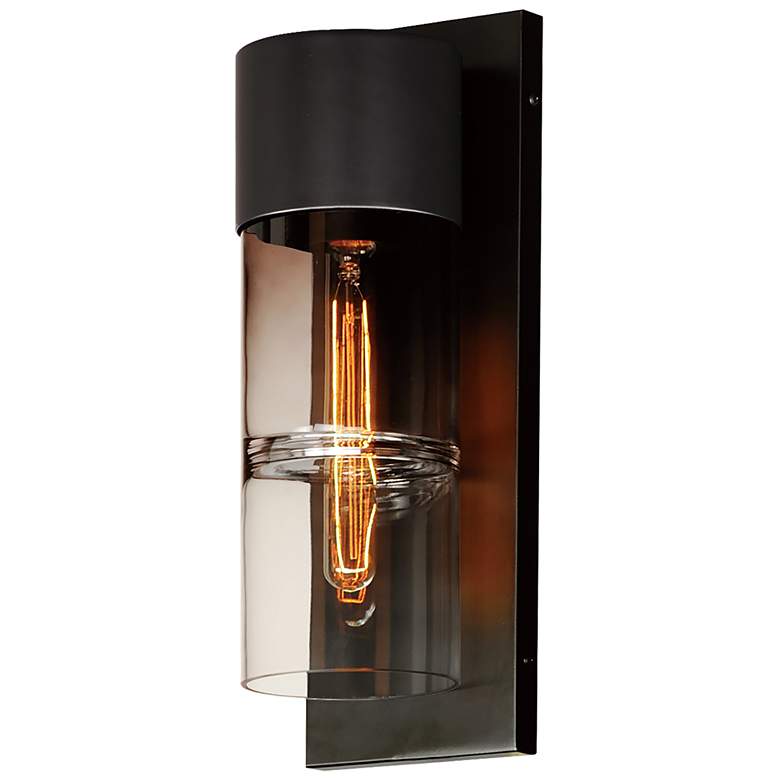 Image 1 ET2 Smokestack 16 3/4" High Black Medium LED Outdoor Wall Sconce