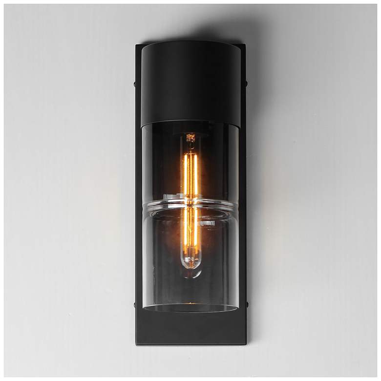 Image 3 ET2 Smokestack 16 3/4" High Black Medium LED Outdoor Wall Sconce more views