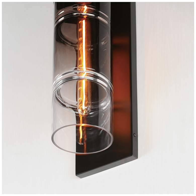 Image 6 ET2 Smokestack 20" High Black Large LED Outdoor Wall Sconce more views