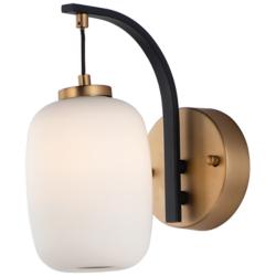 ET2 Soji 10 1/4" High Satin White Glass LED Wall Sconce