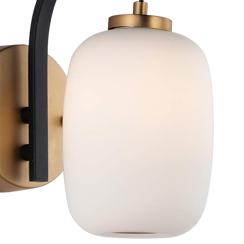 Image 2 ET2 Soji 10 1/4" High Satin White Glass LED Wall Sconce more views