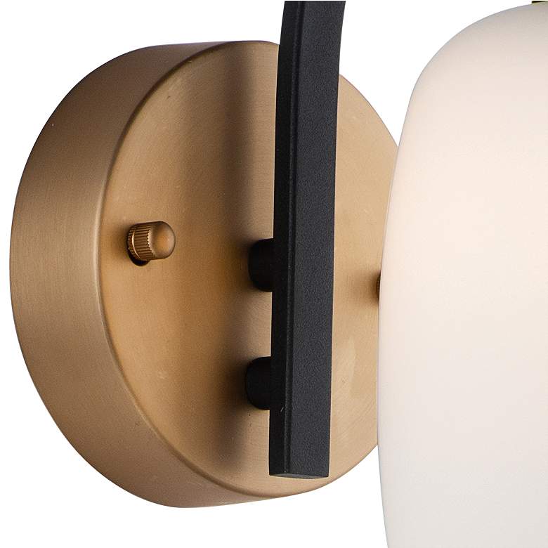 Image 3 ET2 Soji 10 1/4" High Satin White Glass LED Wall Sconce more views