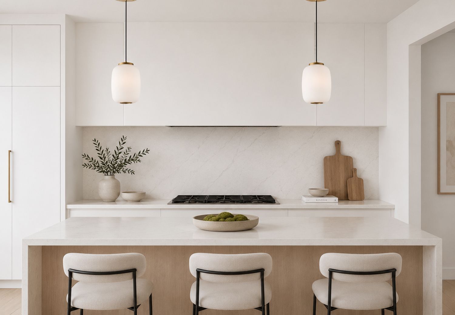 Image 7 ET2 Soji 10 3/4" High Satin White Glass LED Mini Pendant more views