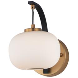 ET2 Soji 10" Wide Satin White Glass LED Wall Sconce