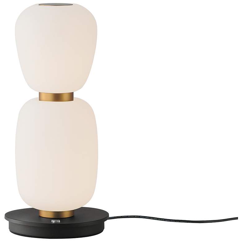 Image 1 ET2 Soji 13" Black/Gold Double Stack Portable Lamp