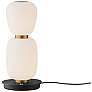 1_ET2 Soji 13" Black/Gold Double Stack Portable Lamp