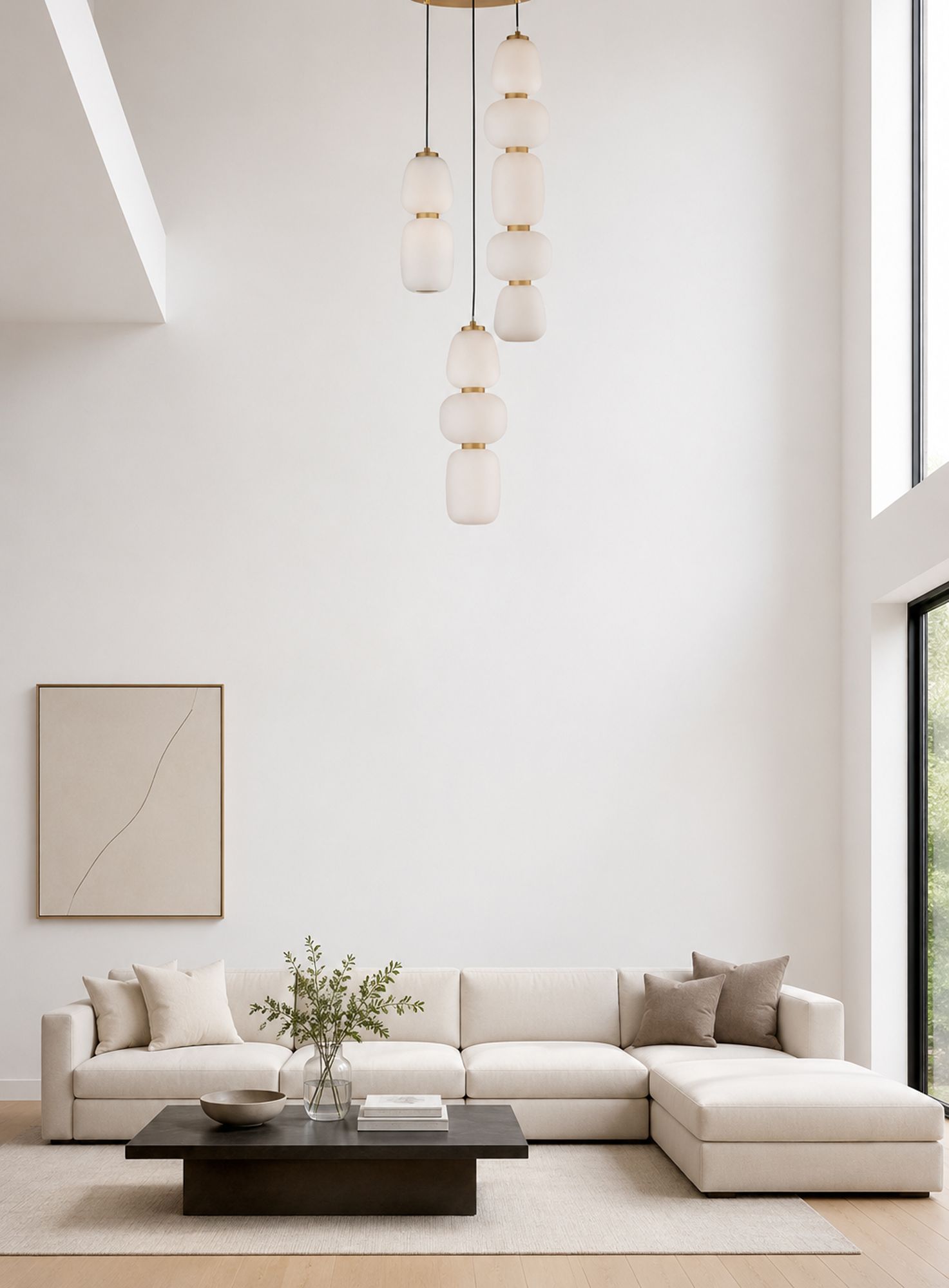 Image 7 ET2 Soji 15.8" Wide Modern LED Multi-Light Lantern Pendant more views