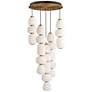 1_ET2 Soji 23 1/2" Wide Black/Gold 5-Light Chandelier