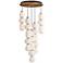 ET2 Soji 23 1/2" Wide Black/Gold 5-Light Chandelier