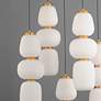 4_ET2 Soji 23 1/2" Wide Black/Gold 5-Light Chandelier more views