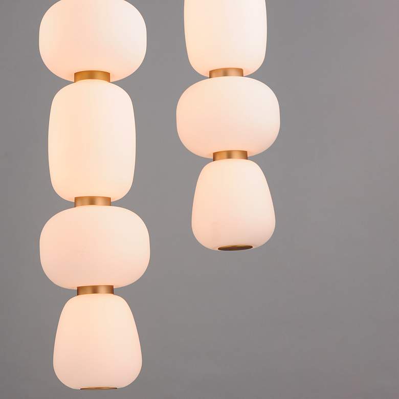 Image 5 ET2 Soji 23 1/2" Wide Black/Gold 5-Light Chandelier more views