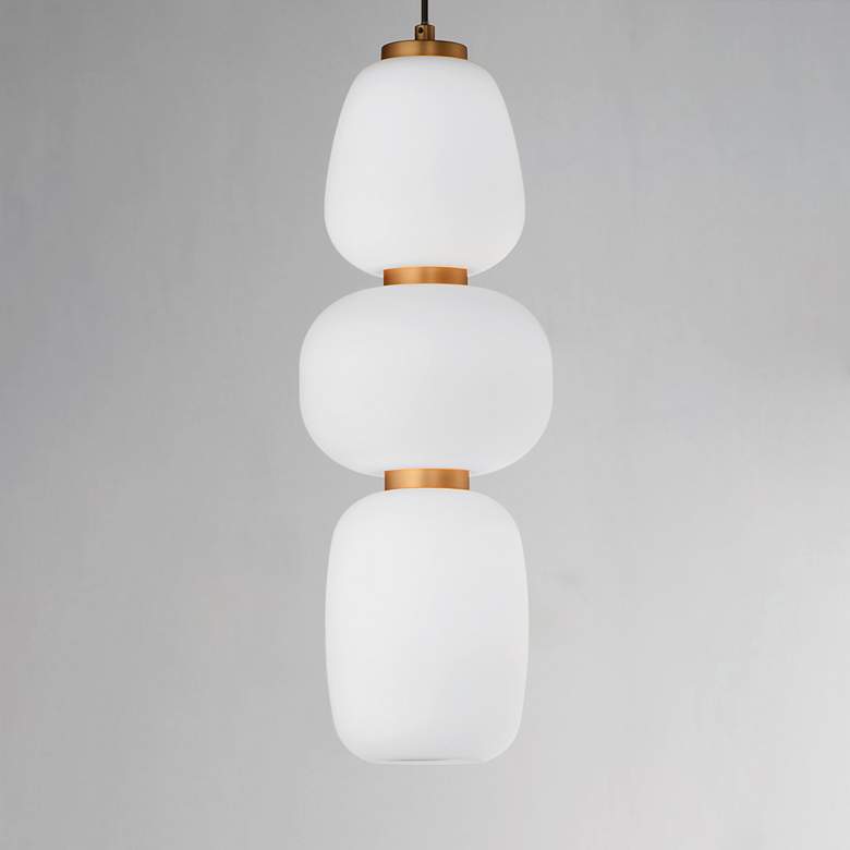 Image 5 ET2 Soji 6" Wide Satin White Glass LED Mini Pendant Light more views