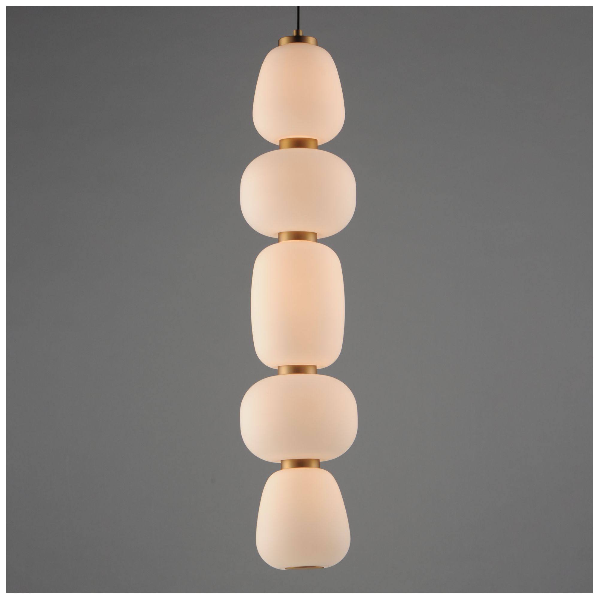 Image 2 ET2 Soji 6" Wide Black/Gold Single LED Pendant more views