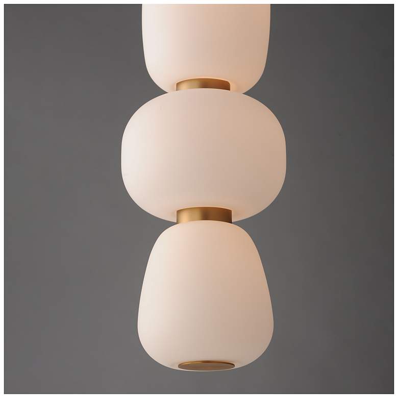 Image 4 ET2 Soji 6" Wide Black/Gold Single LED Pendant more views