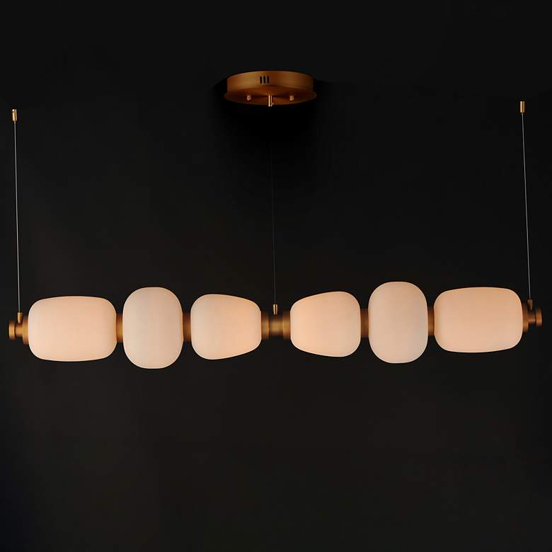 Image 2 ET2 Soji 60" Black/Gold LED Linear Pendant more views