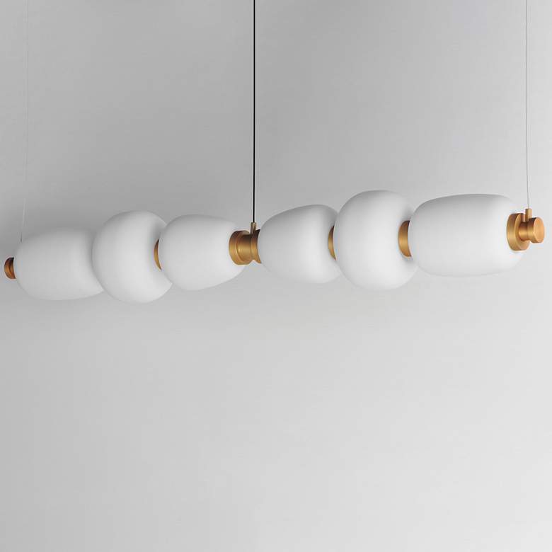 Image 3 ET2 Soji 60" Black/Gold LED Linear Pendant more views