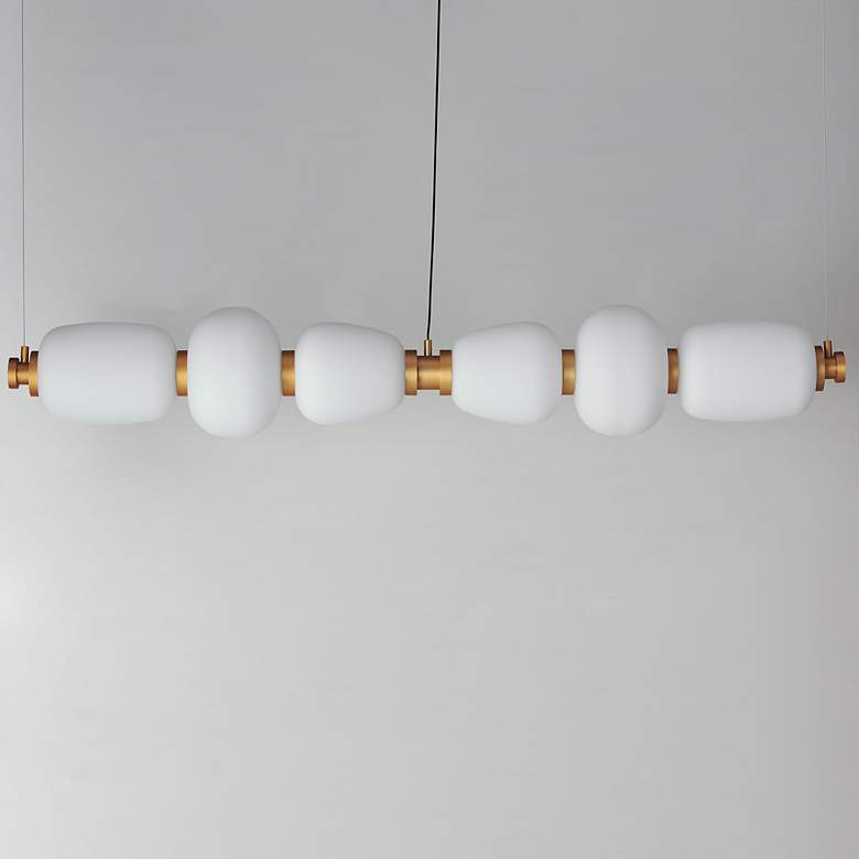 Image 4 ET2 Soji 60" Black/Gold LED Linear Pendant more views
