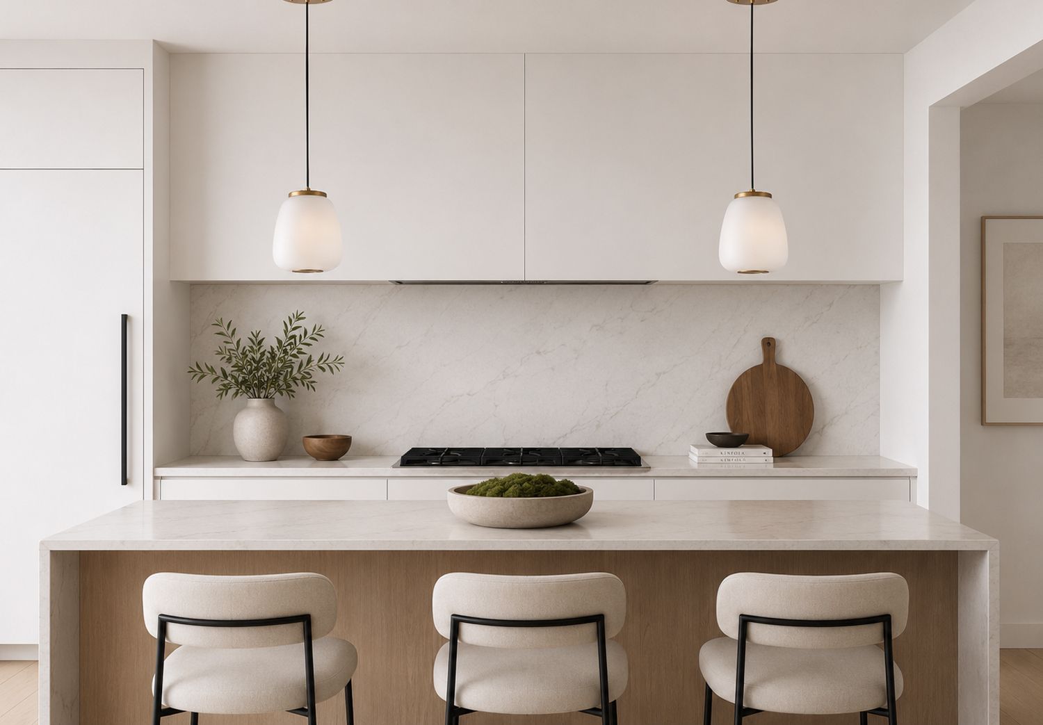 Image 6 ET2 Soji 8 3/4" High Satin White Glass LED Mini Pendant more views