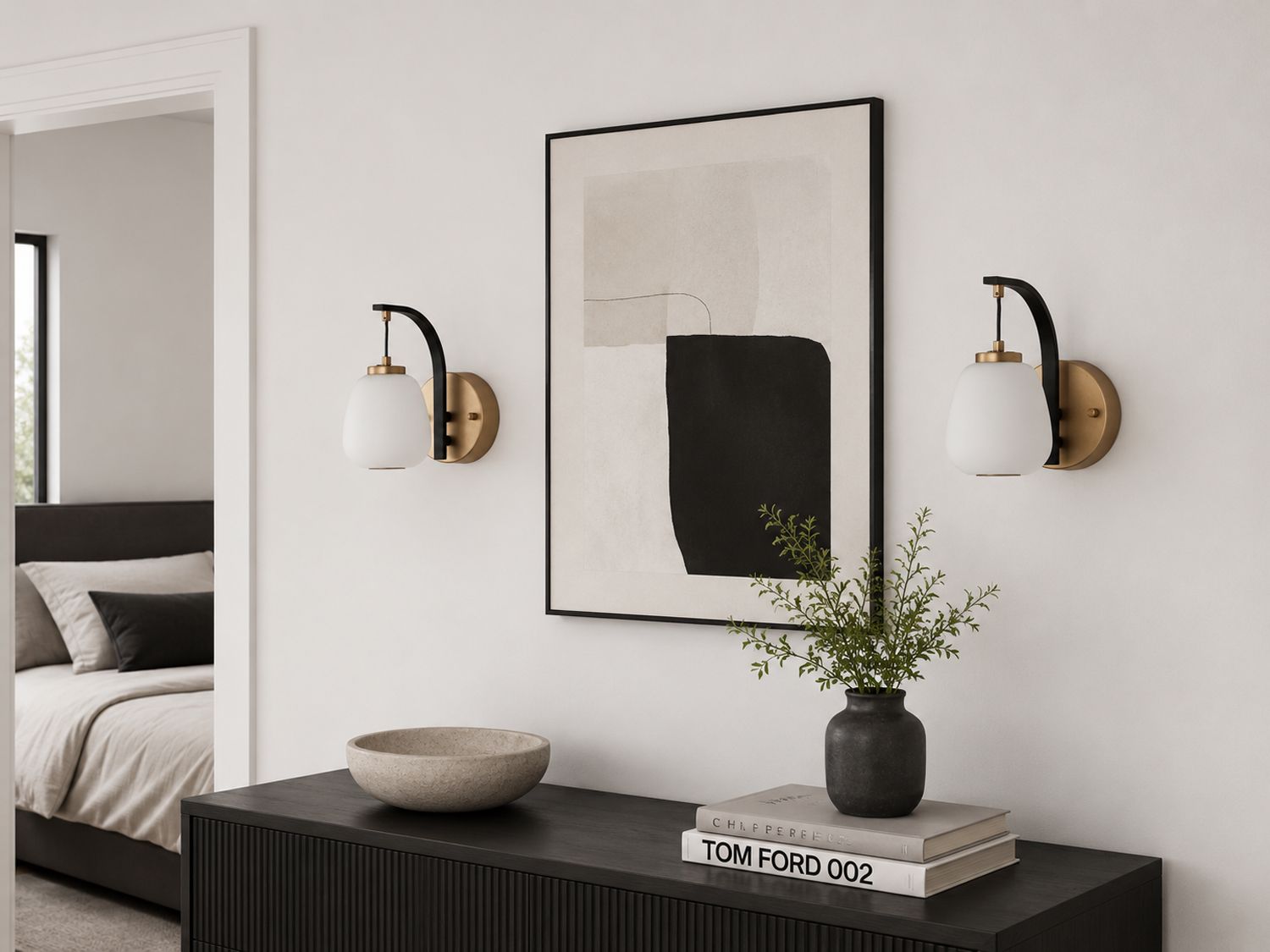 Image 5 ET2 Soji 9" Wide Satin White Glass LED Wall Sconce more views