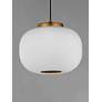 5_ET2 Soji 9" Wide Satin White Glass Modern LED Mini Pendant Light more views