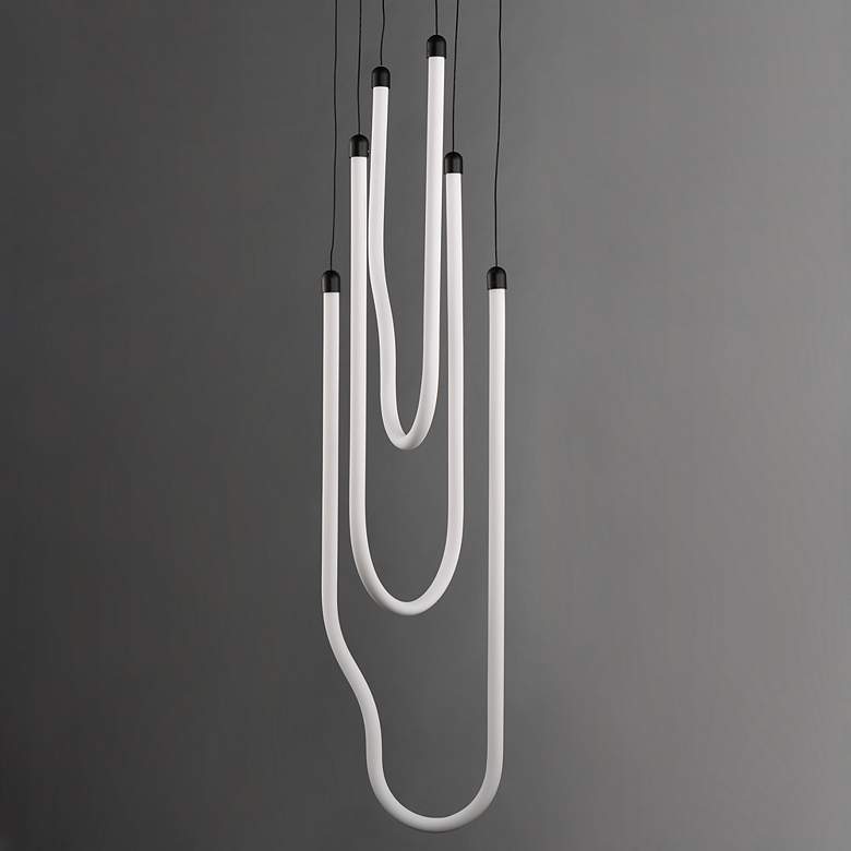 Image 2 ET2 Soleil 13" Black 3-Light LED Pendant more views
