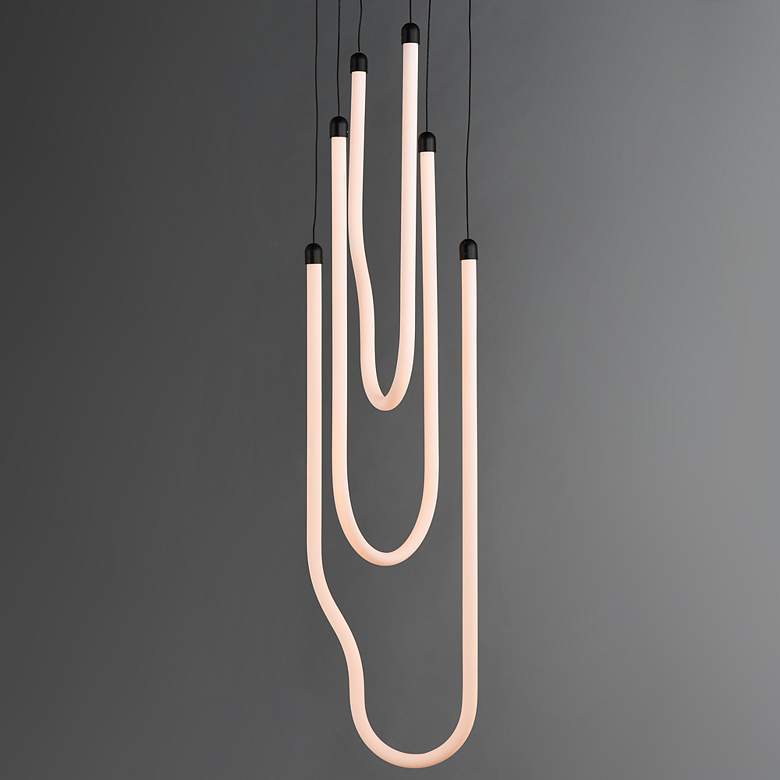 Image 3 ET2 Soleil 13" Black 3-Light LED Pendant more views