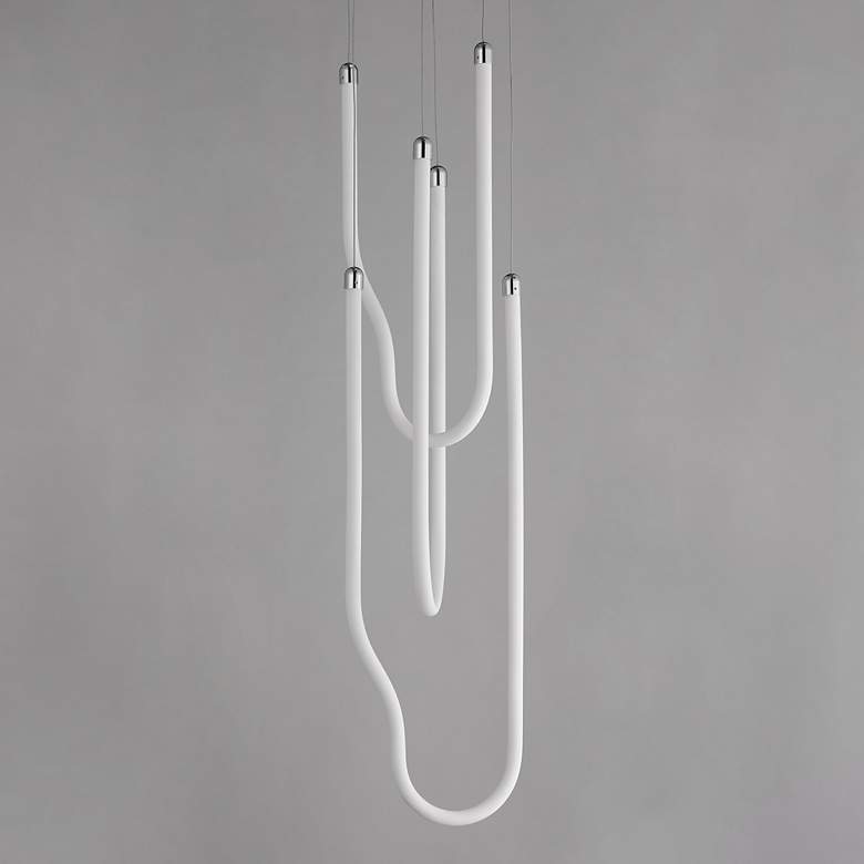 Image 2 ET2 Soleil 13" Polished Chrome 3-Light LED Pendant more views