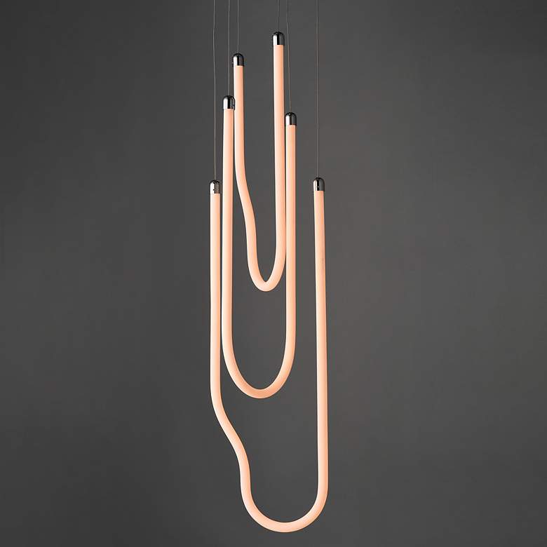 Image 3 ET2 Soleil 13" Polished Chrome 3-Light LED Pendant more views