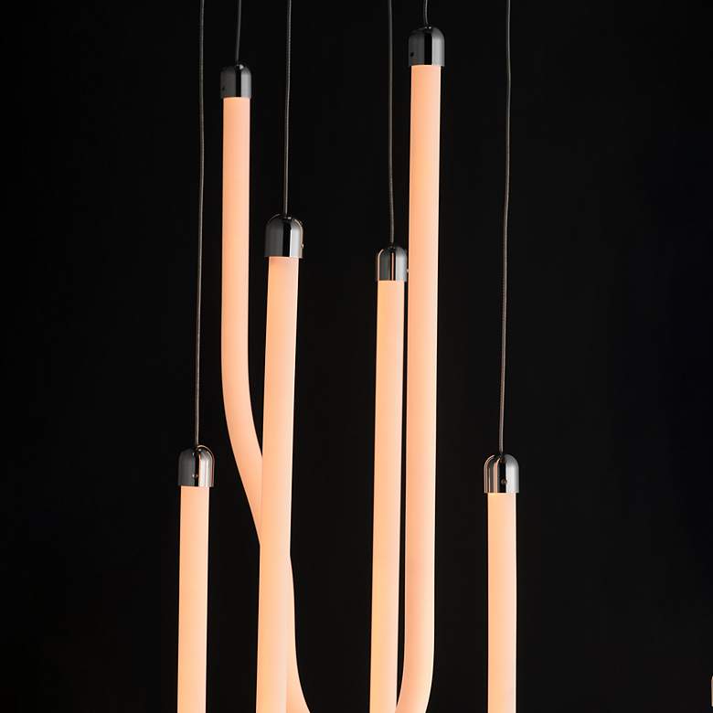 Image 4 ET2 Soleil 13" Polished Chrome 3-Light LED Pendant more views